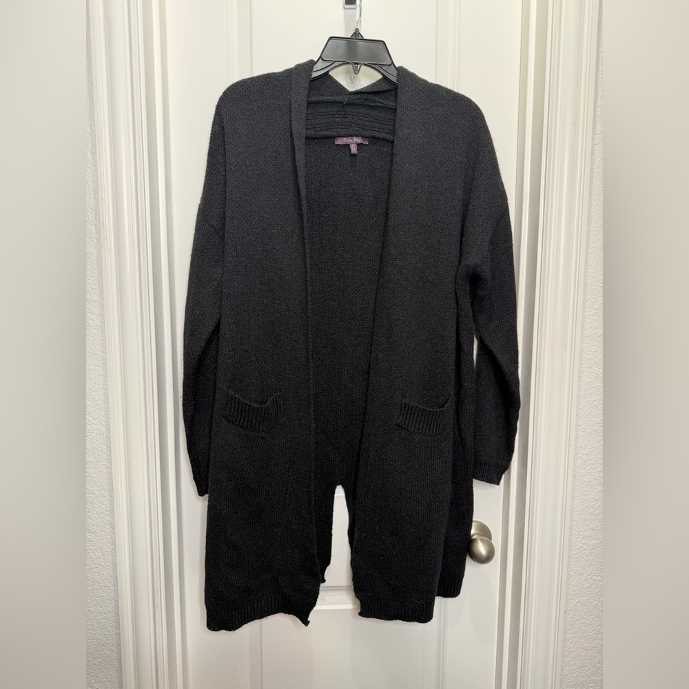 Olivia Sky black Open Front‎ Cardigan Sz Medium